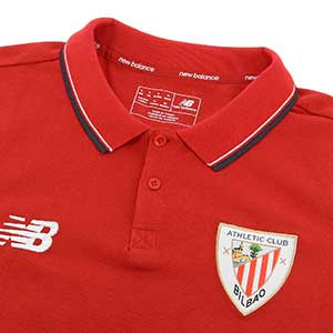 Polo New Balance Athletic Club - Polo New Balance Atheltic Club 2019 2020 - rojo - detalle cuello