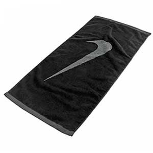 Toalla Nike Sport Towel - Toalla deportiva Nike 60 cm x 120 cm - negra - estirado