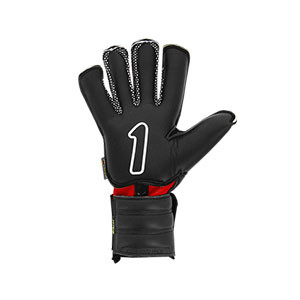 Rinat Egotiko Quantum Pro - Guantes de portero profesionales Rinat corte Negative-Roll - negros y rojos - trasera