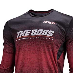 Camiseta manga larga Rinat The Boss - Camiseta de portero de manga larga Rinat The Boss - negra y roja - frontal