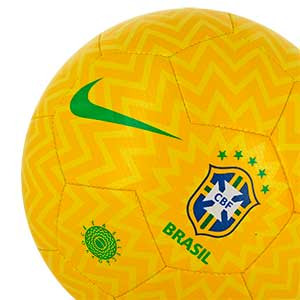 Balón Nike Prestige Brasil talla 4 - Balón de la selección brasileña 2018 talla 4 - amarillo - detalle