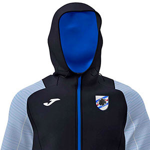 Chubasquero Joma Sampdoria entreno 2019 2020 - Chubasquero de entrenamiento de la Sampdoria 2019 2020 - negro y azul - frontal