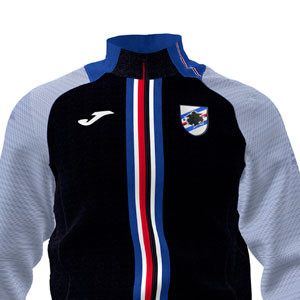 Chaqueta Joma Sampdoria entreno 2019 2020 - Chaqueta de entrenamiento de la Sampdoria 2019 2020 - negra y azul - frontal