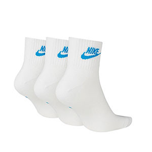 Calcetines tobilleros Nike Everyday Essential 3 pack - Pack de 3 calcetines tobilleros Nike Everyday Essentials - blancos - trasera