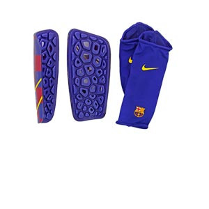 Nike Mercurial Lite Barcelona - Espinilleras Nike FC Barcelona con mallas de sujeción - azulgranas - trasera