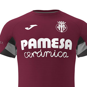 Camiseta Joma Villarreal entreno 2019 2020 - Camiseta de entrenamineto Joma Villareal 2019 2020 - granate - frontal