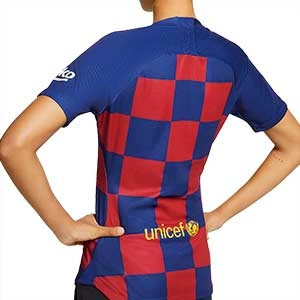 Camiseta Nike Barcelona Stadium mujer 2019 2020 - Camiseta mujer Nike primera equipación FC Barcelona 2019 2020 - azulgrana - trasera