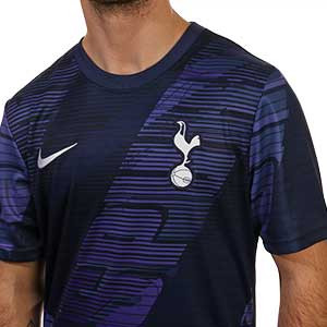 Camiseta Nike Tottenham pre-match 2019 2020 - Camiseta pre partido Nike Tottenham Hotspur 2019 2020 - azul marino - detalle cuello