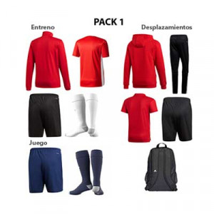 Pack de productos nº 1 - CE Mercantil - Pack con: polo, bermuda, sudadera con capucha, pantalón largo, mochila, sudadera entreno, camiseta entreno, short entreno, medias entreno, short juego y medias juego - trasera