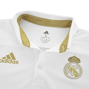 Polo adidas Real Madrid 2019 2020 - Polo adidas Real Madrid 2019 2020 - blanco - detalle cuello