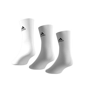 Calcetines media caña adidas Cush Crew 3 pp - Pack 3 calcetines de media caña adidas - blancos - trasera