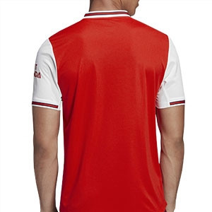 Camiseta adidas Arsenal authentic 2019 2020 - Camiseta adidas authentic primera equipación Arsenal 2019 2020 - roja y blanca - trasera