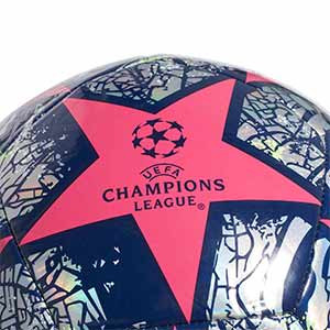 Balón adidas Finale UCL Estambul Training talla 5 - Balón de fútbol adidas de la Final de la Champions 2019 2020 talla 5 - rosa y azul - detalle