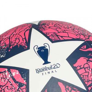 Balón adidas Finale UCL Estambul Club talla 5 - Balón de fútbol adidas de la Final de la Champions 2019 2020 talla 5 - rosa y blanco - detalle