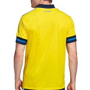 Camiseta adidas Suecia 2019 2020 - Camiseta primera equipación selección sueca 2019 2020 - amarilla - trasera