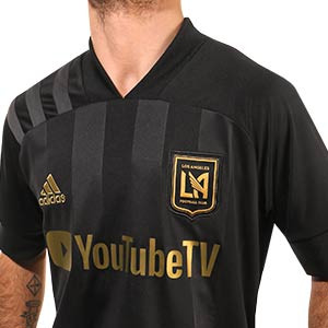 Camiseta adidas Los Angeles FC 2020 - Camiseta adidas segunda equipación Los Angeles FC 2020 de la MLS - negra - detalle 