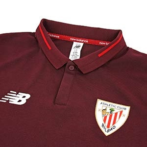 Polo New Balance Athletic essentials - Polo New Balance Athletic de Bilbao 2018 - 2019 - granate - detalle