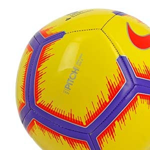 Balón Nike La Liga 18 2019 Pitch Hi-Vis Talla 4 - Balón de fútbol Nike de La Liga española LFP 2018 2019 de invierno talla 4 - amarillo - detalle 