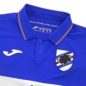 Camiseta Joma Sampdoria 2019 2020 - Camiseta primera equipación Sampdoria 2019 2020 - azul - detalle cuello