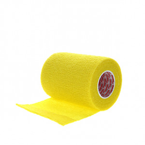 Prowrap 7,5 cm Premier Sock amarillo - Esparadrapo sujeta espinilleras Prowrap 7,5 cm - amarillo - lateral