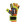 Rinat Uno Alpha Alebrije - Guantes de portero infantiles césped artificial Rinat corte Ergonómico - amarillos y naranjas - frontal derecho