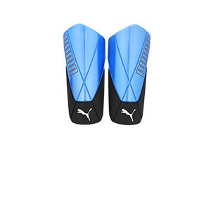 Puma ftblNXT Pro Flex sleeve - Espinilleras de fútbol Puma con mallas de sujeción - azules - frontal