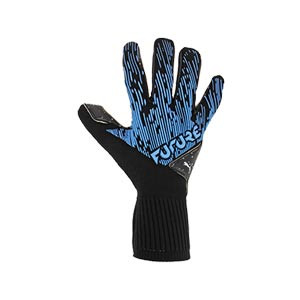 Puma Future Grip 1 GC/IC Hybrid - Guantes de portero Puma corte híbrido - negros y azul celeste - frontal