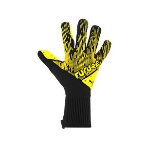 Puma Future Grip 1 Hybrid - Guantes de portero Puma corte híbrido - negros y amarillos - derecho