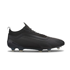 Puma One 20.1 FG/AG - Botas fútbol piel canguro Puma FG/AG césped natural o artificial - negras - pie derecho