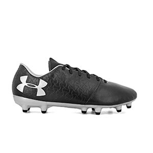 Under Armour Magnetico Select FG - Botas de fútbol Under Armour FG para césped natural o artificial de última generación - negras - pie derecho