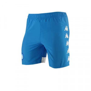 Short Kappa 1a Napolés 2018 2019  - Pantalón corto oficial de la primera equipación del SSC Napoli 2018 2019 - azul celeste - frontal