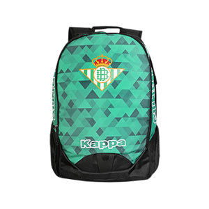 Mochila Kappa Betis - Mochila de deporte Kappa oficial del Real Betis Balonpié 2019 2020 - verde y negra - frontal