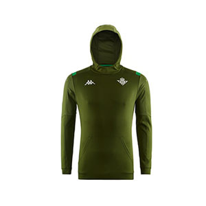 Sudadera Kappa Betis entreno 2019 2020 Hoodie - Sudadera con capucha de entrenamiento Kappa del Betis 2019 2020 - verde oscuro - frontal