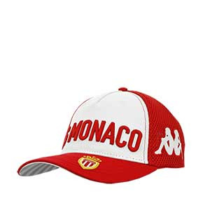 Gorra Kappa AS Mónaco - Gorra Kappa AS Mónaco 2019 2020 - blanca y roja - frontal