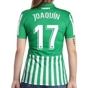 Camiseta Kappa mujer Real Betis Joaquín 2019 2020 - Camiseta Joaquín mujer primera equipación Real Betis Balompié 2019 2020 - verde y blanca - trasera