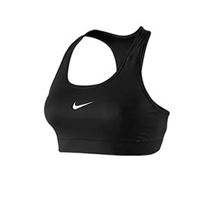 Sujetador deportivo Nike Victory - Top deportivo Nike de mujer para fútbol - negro - frontal