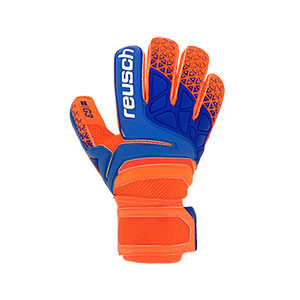 Reusch Prisma Prime G3 Roll Finger - Guantes de portero Reusch corte Roll Finger - naranjas y azules - frontal derecha