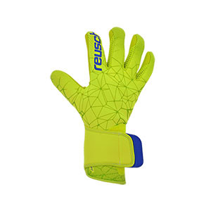 Reusch Pure Contact S1 - Guantes de portero Reusch corte Evolution Negative Cut - amarillos flúor - frontal derecho