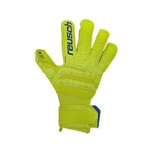 Reusch Fit Control S1 Evolution Jr - Guantes de portero para niño Reusch corte Evolution Cut - amarillos flúor - frontal derecho