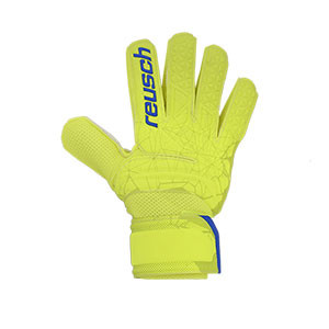 Reusch Fit Control SD Open Cuff Jr - Guantes portero infantiles Reusch corte Expanse Cut - amarillos flúor - frontal