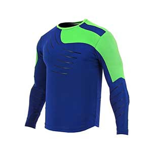 Camiseta de portero HO Soccer Secutor - Camiseta de portero HO Soccer con protecciones - Azul - frontal