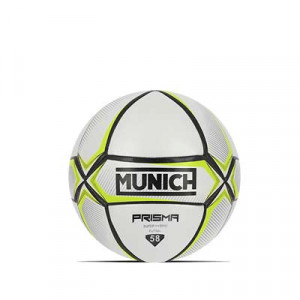 Balón Munich Prisma Indoor talla 58 cm - Balón de fútbol sala Munich talla 58 cm - blanco y amarillo - frontal