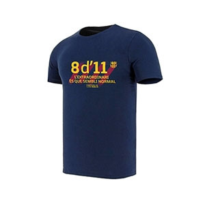 Camiseta Barça campeón liga - Camiseta Barça campeón liga 2019 - azul marino - frontal