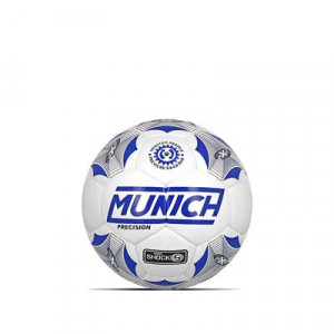 Balón Munich Precision Sala - Balón de fútbol sala infantil Munich talla 58 cm - blanco y azul - frontal