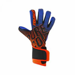 Reusch Pure Contact 3 S1 - Guantes de portero Reusch corte Evolution Negative Cut - azules y naranjas - frontal