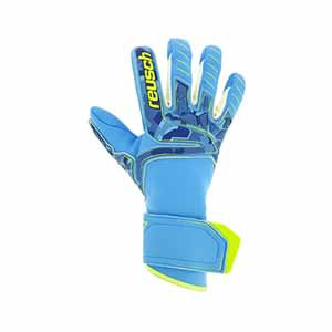 Reusch Attrakt Pro AX2 Evolution NC Guardian - Guantes de portero Reusch con palma de agua - azul celeste - frontal derecho