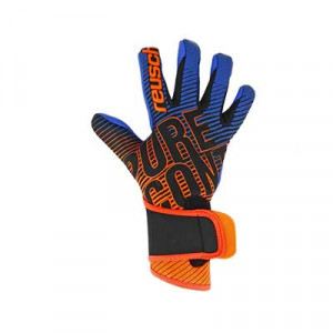 Reusch Pure Contact 3 S1 Junior - Guantes de portero infantiles Reusch corte Evolution Negative Cut - azules y naranjas - frontal derecho