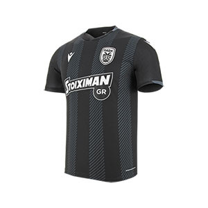 Camiseta Macron PAOK Salónica 2a 2019 2020 - Camiseta Macron segunda equipación PAOK Salónica 2019 2020 - negra - frontal