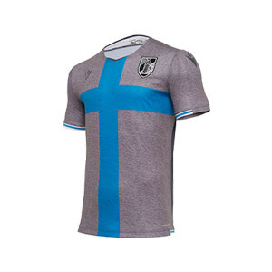 Camiseta Macron Vitoria Guimaraes 3a 2019 2020 - Camiseta Macron tercera equipación Vitoria Guimaraes 2019 2020 - gris y azul celeste - frontal