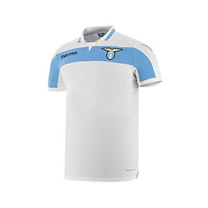 Camiseta Macron 2a Lazio 18 - 2019 - Camiseta 2a equipación Società Sportiva Lazio 2018 - 2019 - blanca y azul celeste - frontal